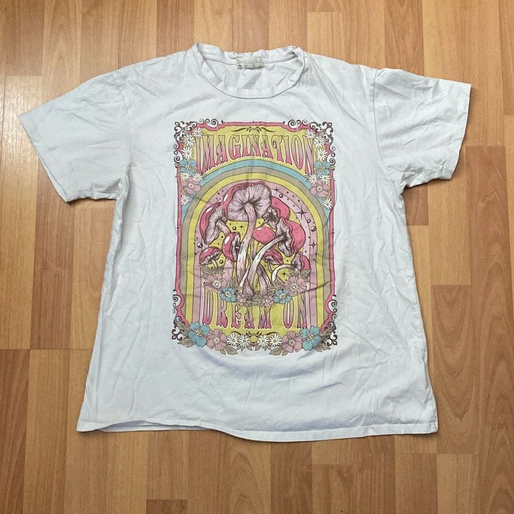 Vintage Altard State Imagination Dream On Beige T Shirt Women Men Made In USA